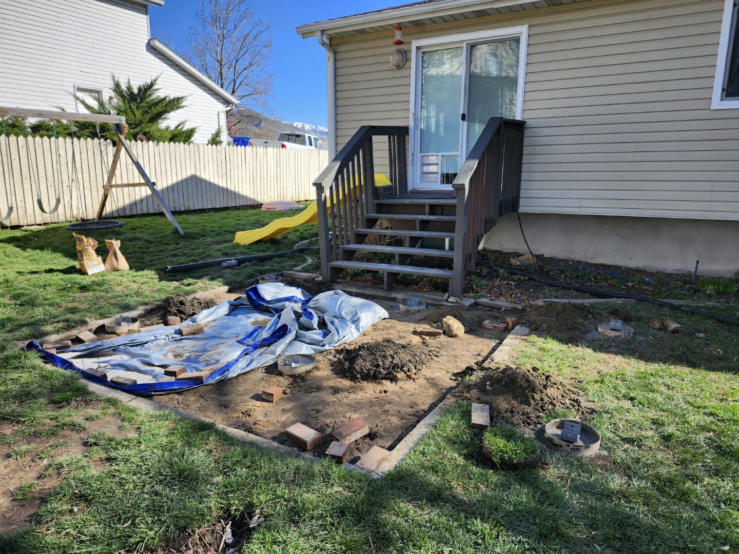 Backyard Before Deck Construction